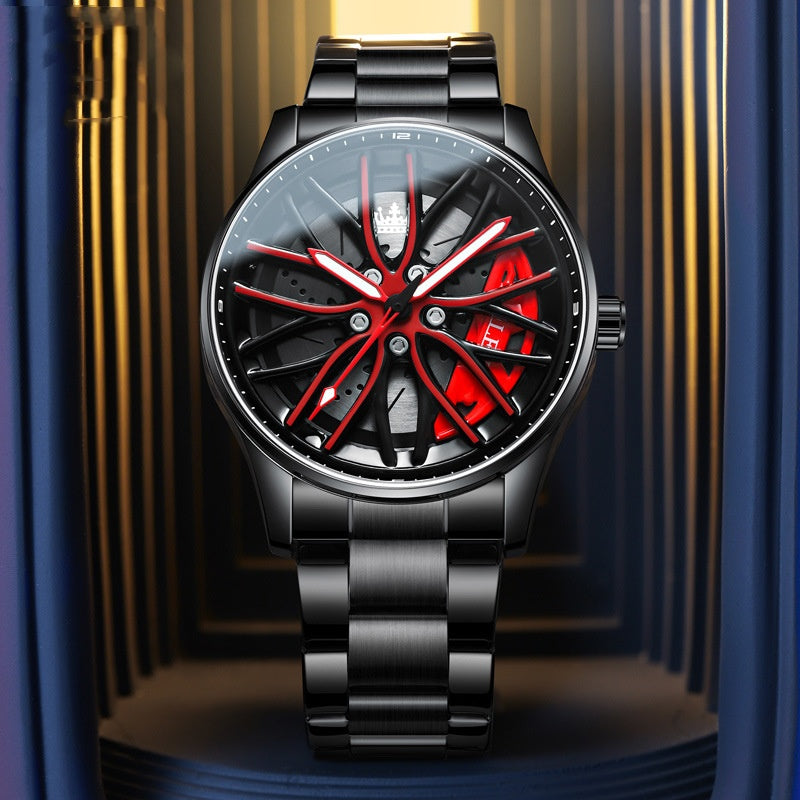 OLEVS 9937 Hip Hop Car Wheel Watch