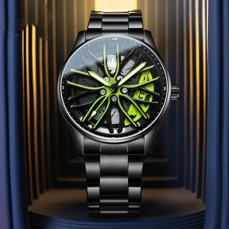 OLEVS 9937 Hip Hop Car Wheel Watch
