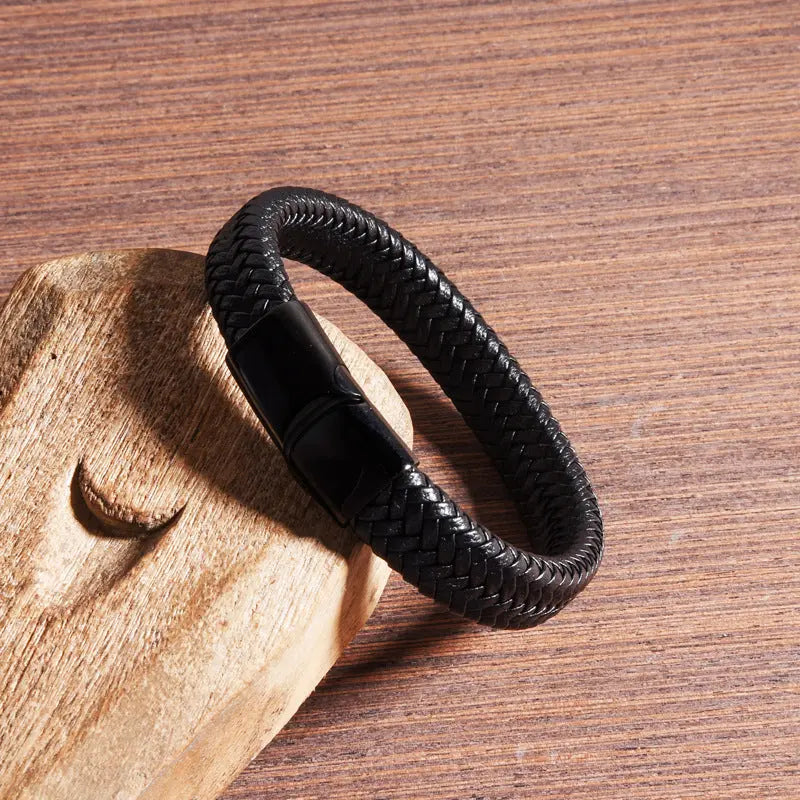 Classic Men Leather Bracelets Elite Gentleman