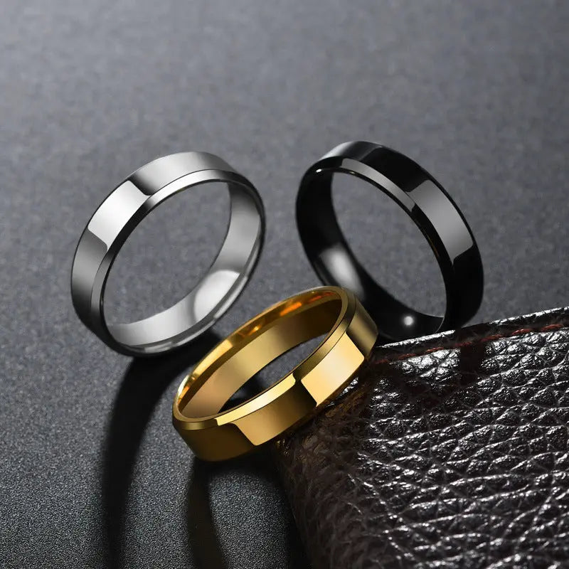 Niche Rings For Men And Women Stainless Steel Couple Rings Elite Gentleman