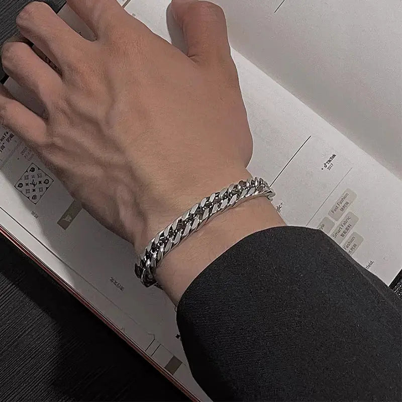 Fashion Personality Cuban Keel Bracelet Men Elite Gentleman