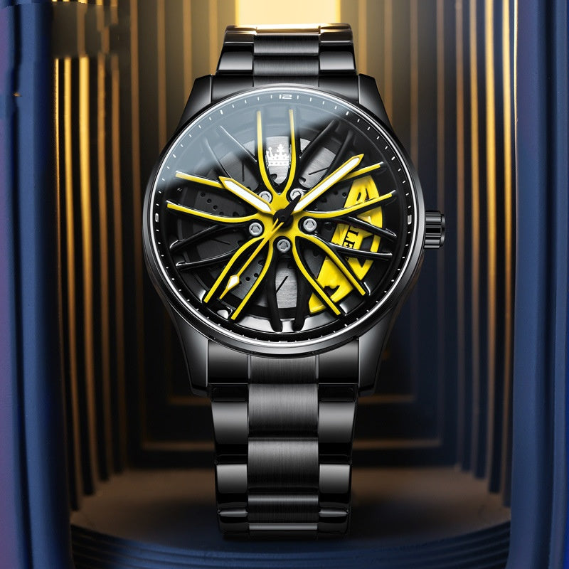 OLEVS 9937 Hip Hop Car Wheel Watch